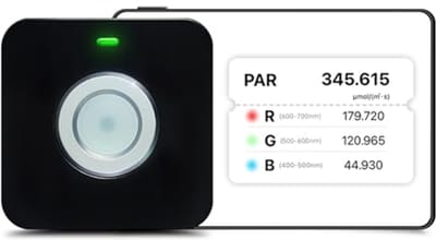 PAR Meter 6000µmol/(㎡s) voor Rode en Blauwe Lichten, DLI Calculator en PPFD Distributie
