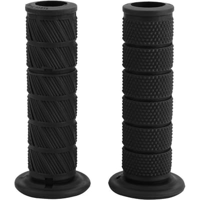 2 stuks 22mm Universele Vintage Motorfiets Handvatgrepen Diagonale Stuureinddoppen (Zwart) black