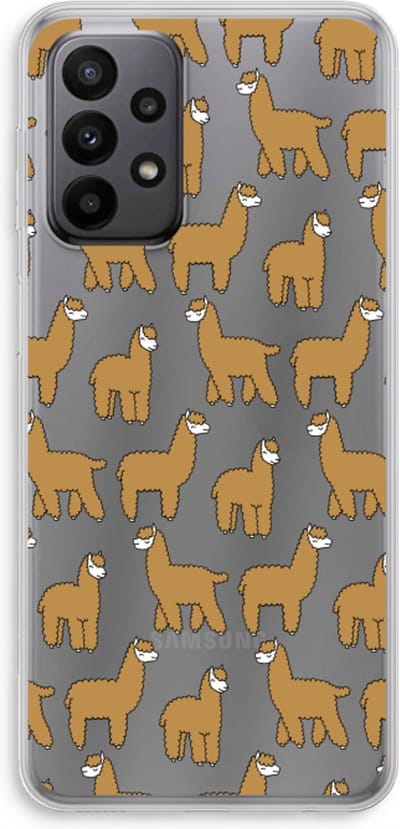 Case Company® - Hoesje geschikt voor Samsung Galaxy A23 hoesje - Alpacas - Soft Cover Telefoonhoesje - Bescherming aan alle Kanten en Schermrand