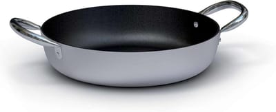 Koekenpan - Koekenpan met handgrepen - Koken aanrecht - Antiaanbaklaag - 24 cm - Zwart
