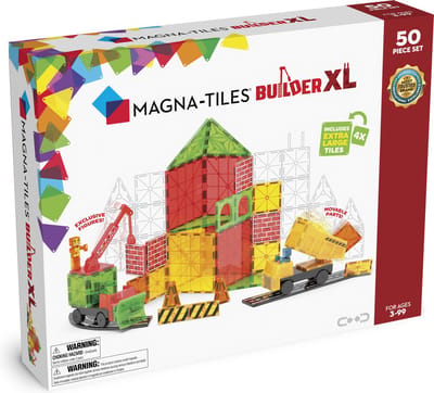 Magna-Tiles Builder XL - Bouwset voor 3+ jaar - STEM-goedgekeurd - 50 Stuks