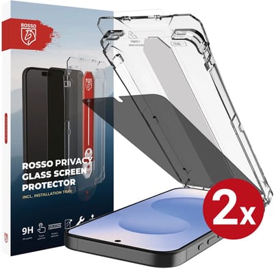 2-Pack Rosso Privacy Screen Protector Geschikt voor Samsung Galaxy S26 - 9H Gehard Glas - Installatietray - Case Friendly Tempered Glass - Stofvrij - Eenvoudige Installatie - Beschermglas