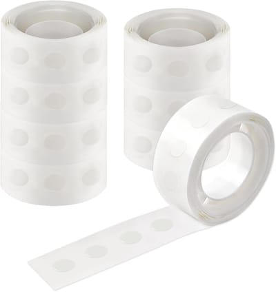 Daity 8 rollen - Zelfklevende stippen - 800 stuks per verpakking - dubbelzijdig verwijderbare zelfklevende stippen voor ballonnen - knutselwerkjes en decoraties.