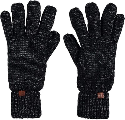 Handschoen Zwart-Wit met Fleece Voering: Maat S
