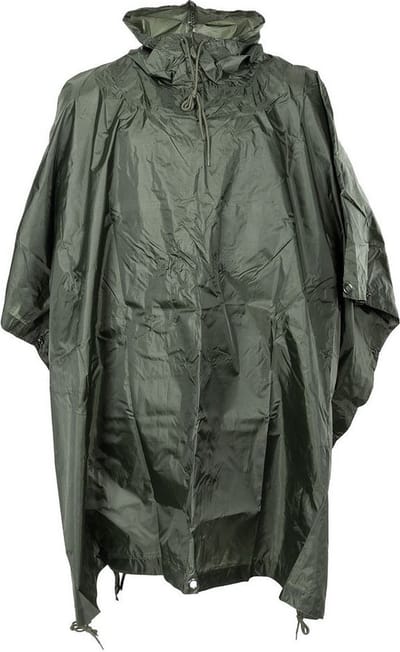 MFH US Poncho Rip Stop Mod. - legergroen - Afmetingen 144 x 223 cm