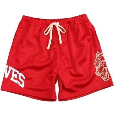 Nieuwe Zomer Hip-hop Mannen Basketbal Sport Casual Korte Broek M red