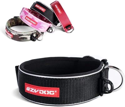 Extra brede hondenhalsband voor optimale comfort en veiligheid | Reflecterende neopreen halsband voor kleine, middelgrote en grote honden