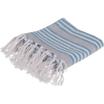 Hamamdoek - Blauw Wit - Saunadoek - Stranddoek - Hammamdoek - 80 x 170 cm