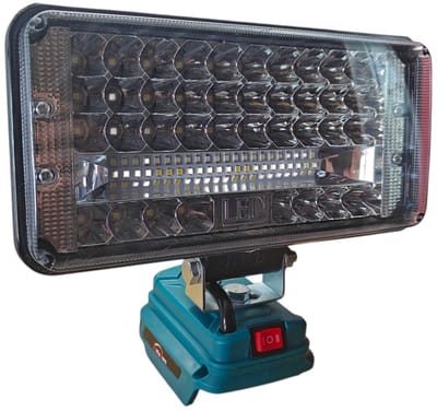 Acculamp voor Makita 18 V draadloze led-werklamp - 11800 lumen - draagbare schijnwerper - 2 helderheidsinstellingen - bouwplaatslamp met 2 USB-poorten - Noodpakket
