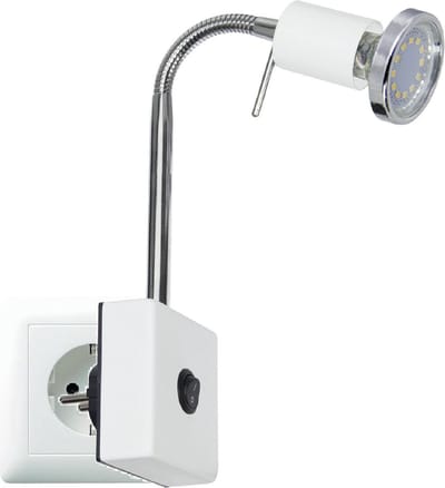 Trango 2607W LED insteeklamp *EVIE* wandlamp, leeslamp, keukenlamp, nachtlampje in wit mat incl. 1x 3 Watt GU10 LED lamp 3000K warm wit, wandlamp, keukenlamp, fitting lamp