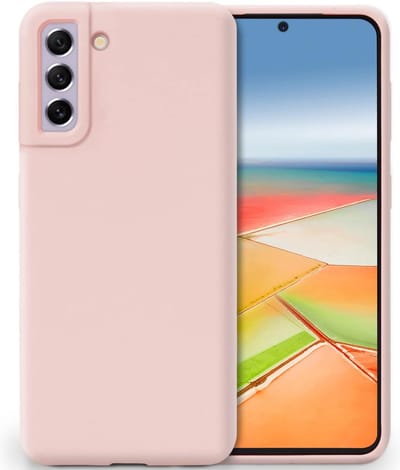 Roze Hoesje geschikt voor Samsung S21FE - Liquid Silicone Hoesje Geschikt voor Samsung S21FE - Pink - Roze