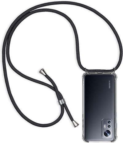 Transparant hoesje met koord - Anti-shock stootrand / Siliconen / Back Cover geschikt voor: Xiaomi 12 / Xiaomi 12X