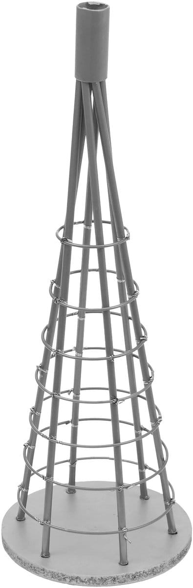 Decoratieboom MCW-O91, kerstboom, sierboom, kerstversiering, kerstboom om te versieren, metaal 60 cm ~ zilverkleurig