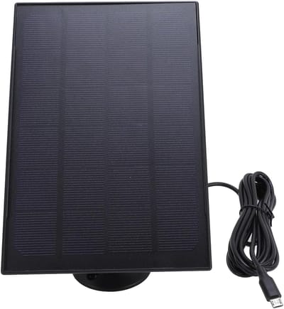 Zonnepaneel Camera - Solar Charger - Apparaat Opladen - IP66 Waterdicht - 8 Watt - Zwart