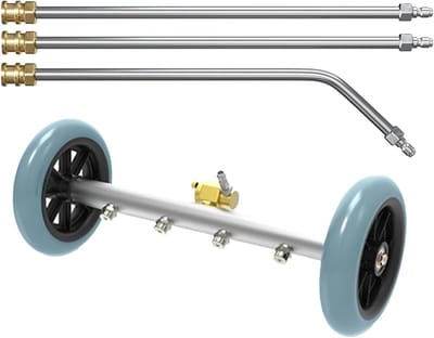 Onderstelreiniger Hogedrukreiniger - Waterbezem Reiniger - Auto Chassis Reinigen - 2-in-1 Modus - 406 cm - Geel