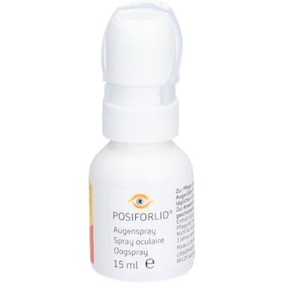 POSIFORLID® Oogspray - Voor dagelijkse ooglidhygiëne - Bij ooglidontstekingen en geïrriteerde oogleden - Reinigt en verzorgt op milde wijze - Met ogentroost, hyaluronzuur en salicylzuur - Vrij van conserveermiddelen en geurstoffen - 15 ml