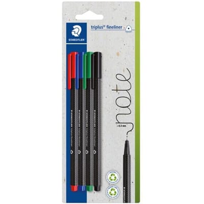 Fineliner »triplus&reg; 334 gekleurd assorti 4 kleuren« 0,3 mm 4 stuks