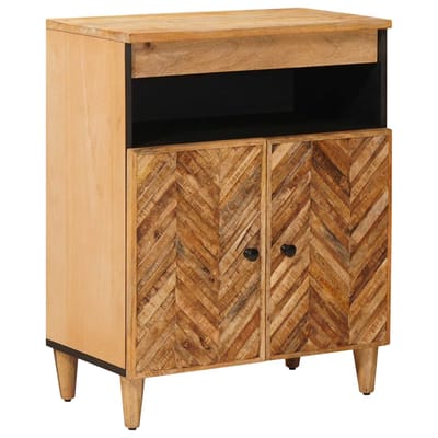 vidaXL - Opbergkasten - Bruin - 60 - x - 33,5 - x - 75 - cm - Massief - Mango - Hout