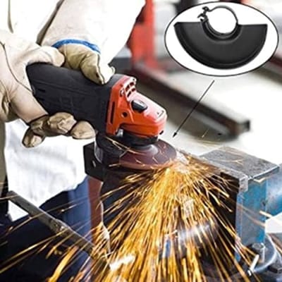 Wielbeschermer Set - Hoekslijper Covers - Veilig Metaal Werk - Verstelbaar Ijzer Materiaal - 4 Delig Set - Zwart