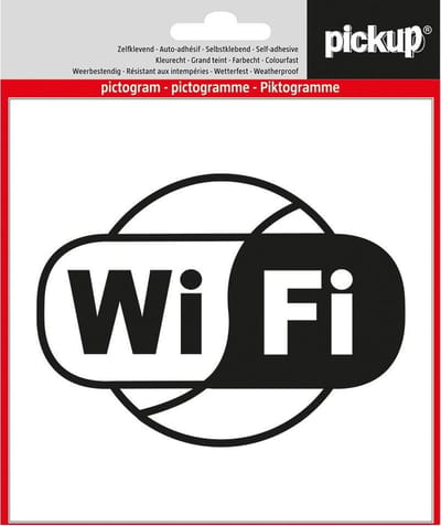 Pickup pictogram Sticker Aufkleber 14x14 cm Wifi