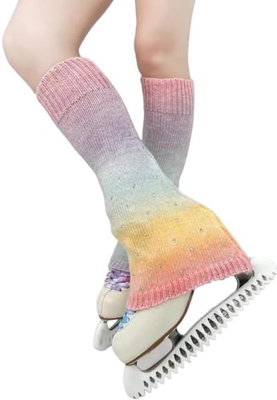 Schaatsbeenwarmers - Beenwarmers schaatsen - Dansen en sporten - Drie dimensionale pasvorm - One size - Zwart