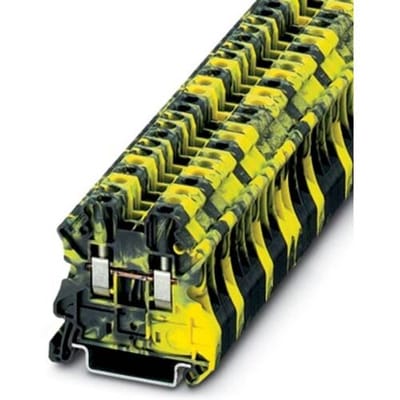 Phoenix Contact 3245121 Doorgangsserieklem 5.2 mm Schroeven Zwart, Geel 50 stuk(s)
