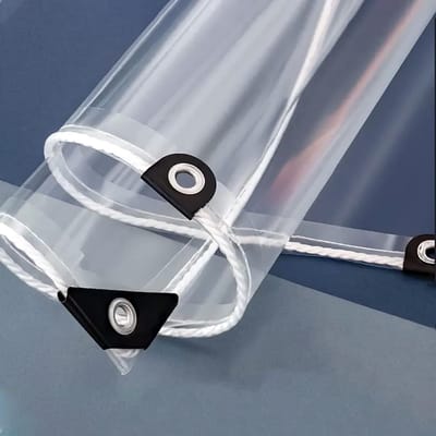 Transparant Afdekzeil - Beschermzeil PVC - Waterdichte Bescherming - Glashelder Materiaal - 0.8x1m - Transparant