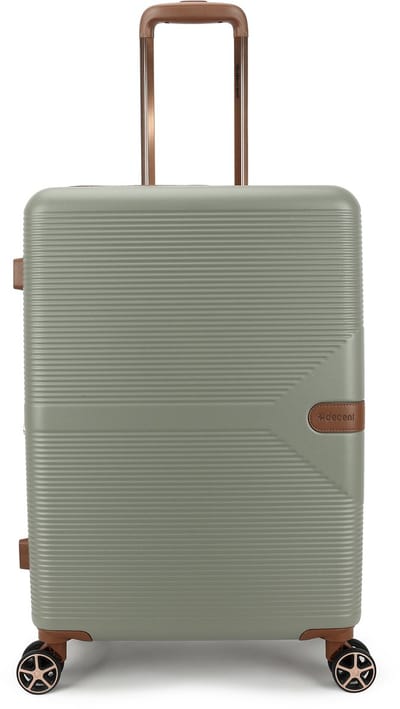 Decent STELLA Spinner TSA Reiskoffer 65x43,5x26 cm- Middelmaat trolley 68 liter- Lichtgewicht koffer – Reiskoffer met wielen - Veilig TSA Cijferslot – Spinner middenmaat koffer- Uitbreidbaar trolley - Licht Groen