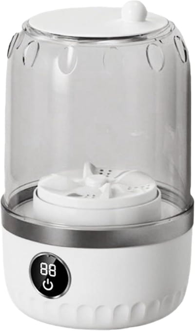 Mini Wasapparaat - Draagbare Reiniger - Kleine Was - Trillingsvrij Ontwerp - 1 Liter - Wit