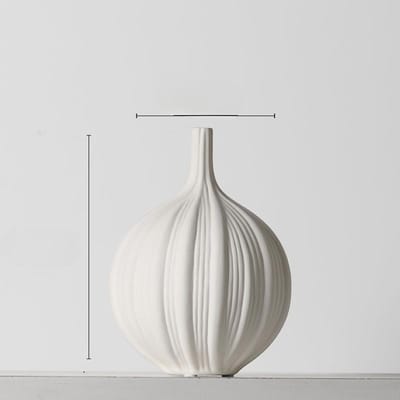 Eenvoudig en Creatief Eenvoudig en Elegant Keramisch Vaas Ornamenten Droogbloem Arrangement Nieuw Chinees Woonkamer High-end Huisdecoratie 17CM gray