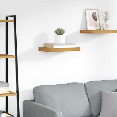 vidaXL - Wandplank - Muurmontage - Bruin - 40 - x - 23,5 - x - 3,8 - cm - Bewerkt - hout