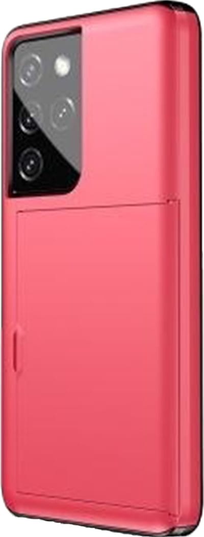 Hoesje geschikt voor iPhone 15 Pro - Backcover - Hardcase - Pasjeshouder - Portemonnee - Shockproof - TPU - Rood