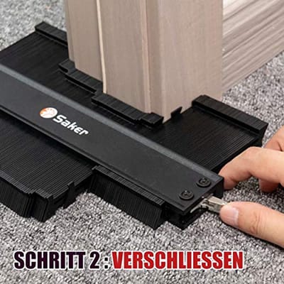 Contourvermenigvuldigingsmal voor nauwkeurige vormduplicatie - 25 cm, ideaal voor houtbewerking en carrosserie