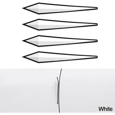 4 Stuks Auto Kraswerende Beschermende Sticker Carrosserie Bumper Anti-botsing Bescherming Deur Achteruitkijkspiegel Randbeschermer Rubberen Strip