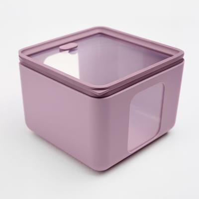 Vershoudbakje - B+ - Medium - Quadro - Mauve Paars - 16,6 x 17 x 17 x 12 cm - Inhoud 2,6 liter