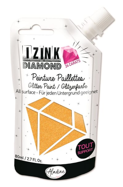 Oranje 24 karaat Glitterverf Izink Diamond