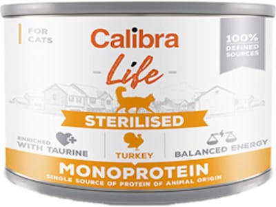 Calibra Cat Life Sterilised Natvoer - Kalkoen - 6 x 200 gram