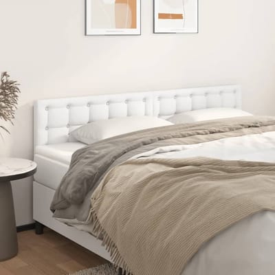 vidaXL - Hoofdborden - 180x5x78/88 - cm - kunstleer - wit