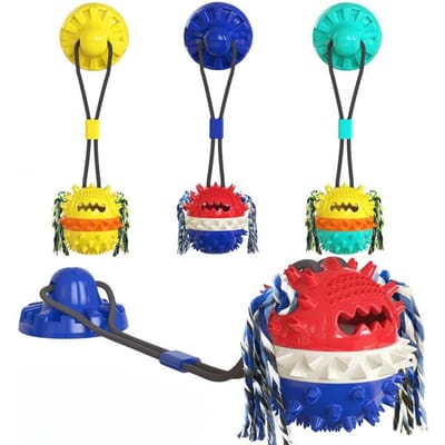 Nieuw Product Krachtige Zuignap Hondenspeelgoed Bijtend Hondenspeelgoed Kauwbestendige Geluidsbal Een Huisdierbenodigdheden 10.7*10.8*7.1cm