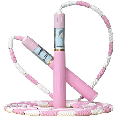 Corde à sauter à perles souple de 2,8 m réglable en PVC pour débutants, enfants, perte de poids, activités de fitness, corde à sauter à perles en bambou, Ex, utilisation pratique