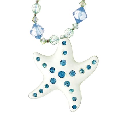 Behave - Ketting met blauwe kralen en ster hanger - Zomers & speels