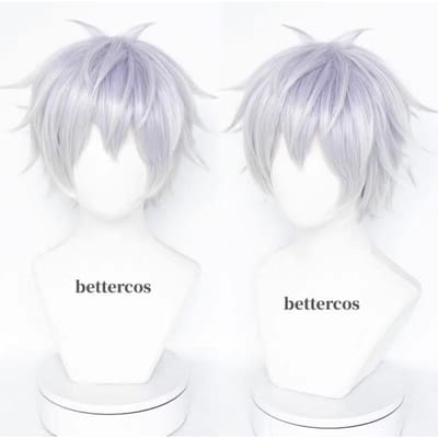 Gojo Satoru Cosplay Pruiken Zilver Wit Gojo Satoru Pruik Hittebestendig Synthetisch Haar Pruiken white