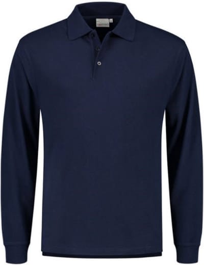 Santino Matt Polo-shirt lange mouwen - Marine - L