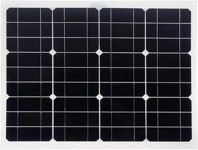 Zonnepaneel 40W - Zonne-energiepaneel Fotovoltaïsch - Off-grid stroom - Monokristallijn paneel - 54x43 cm - Zwart