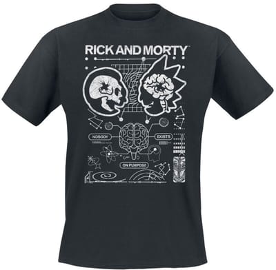 Rick And Morty Rick and Morty - Nobody Exists On Purpose Heren T-shirt - zwart - XL