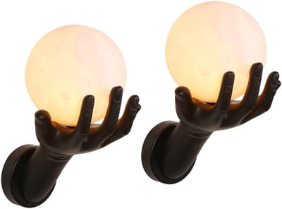 2 Stuks Wandlamp Binnen Creatieve Moderne Wandlampen voor Slaapkamer Woonkamer Inclusief G9 Lamp Zwart