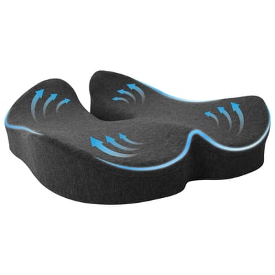 vidaXL - Zitkussen - Traagschuim - Donkergrijs - 48 - x - 42 - x - 11,5 - cm