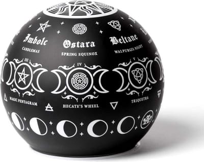 Alchemy - Pagan Calendar Globe Light Tafellamp - Zwart
