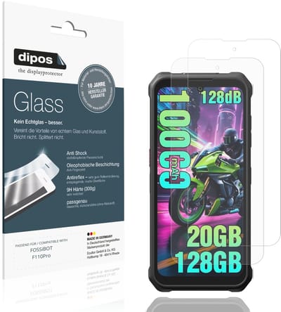 dipos – 2x Matte Pantserfolie geschikt voor FOSSiBOT F110Pro | 9H Screenprotector