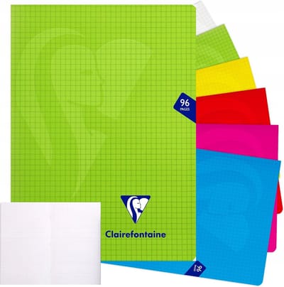 SnelShoppen - Notitieboek Geniet 17x22 cm - 48 Blad Geruit 5x5 mm - Wit Papier 90 g - Polypro Omslag - Elegante Kleur - Ideaal voor School, Werk en Cr